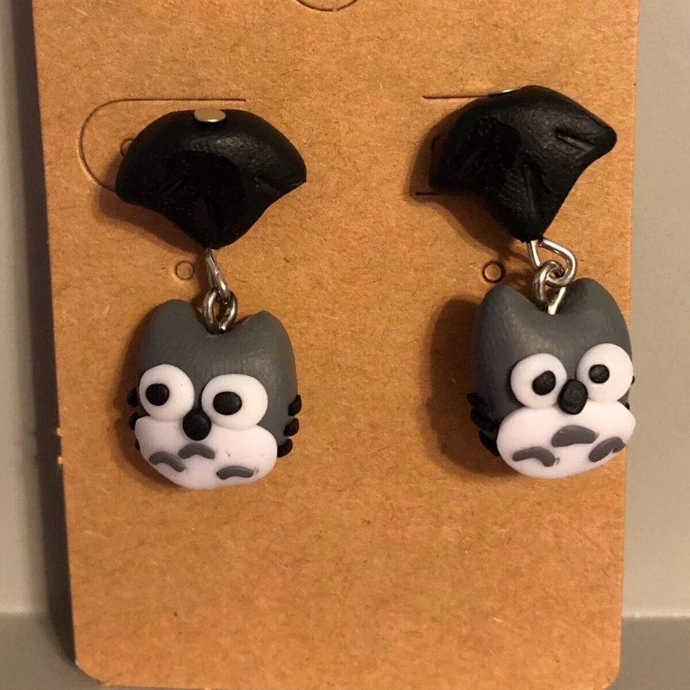 5/$20 Totoro with Umbrella Earrings Hayao Miyazaki